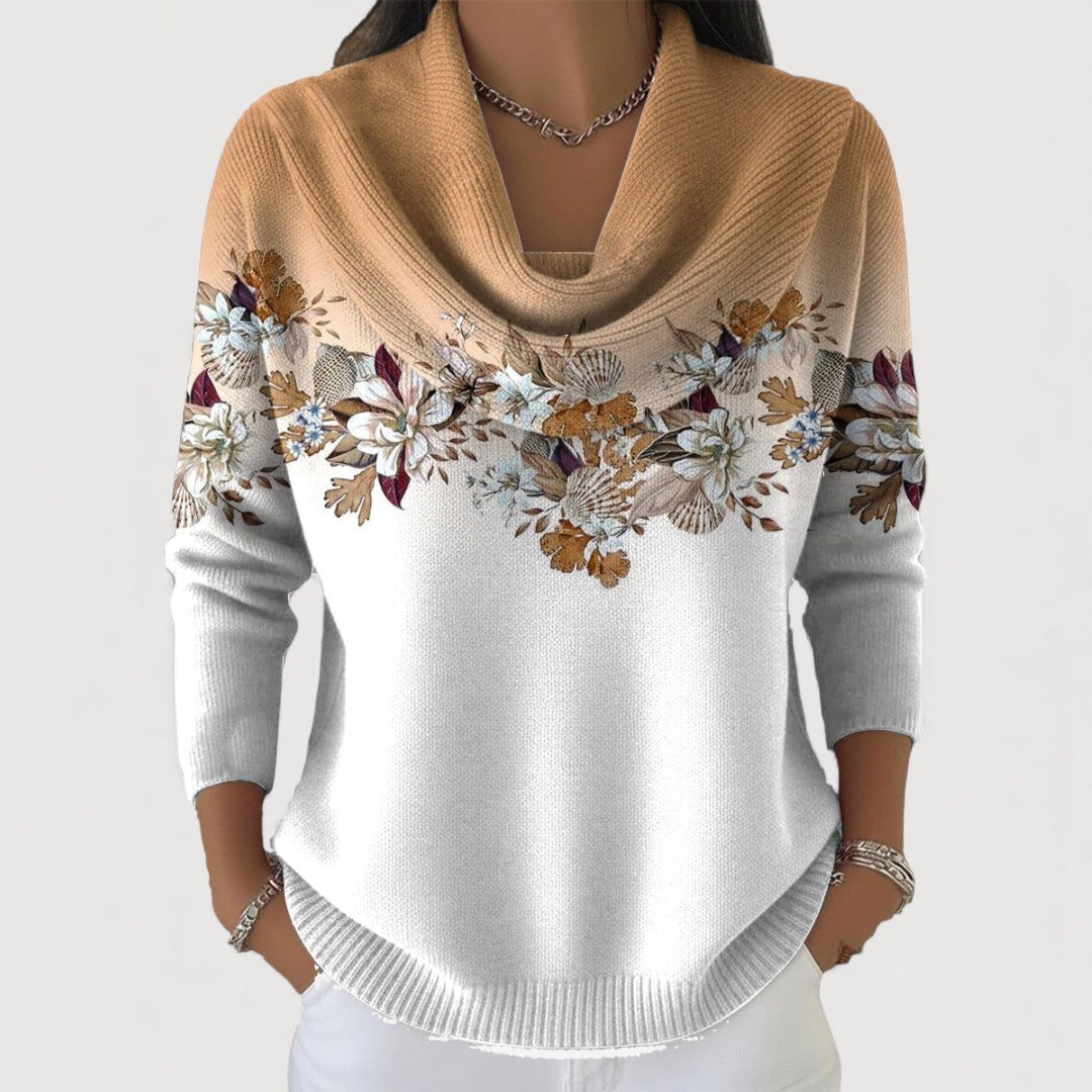 Aurora | Suéter Floral de Cuello Alto