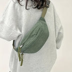Olga | Bolsa Crossbody de Pana Verde para Mujer