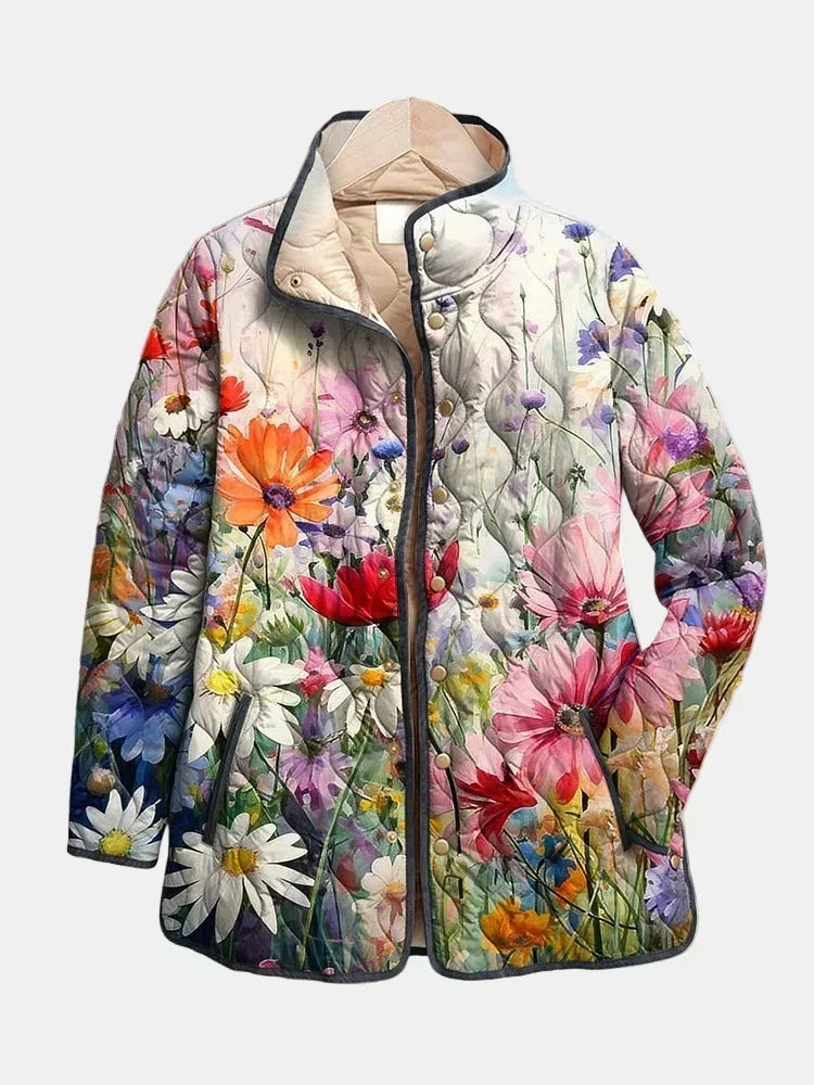 Marilena | Chamarra Acolchada Flores Silvestres