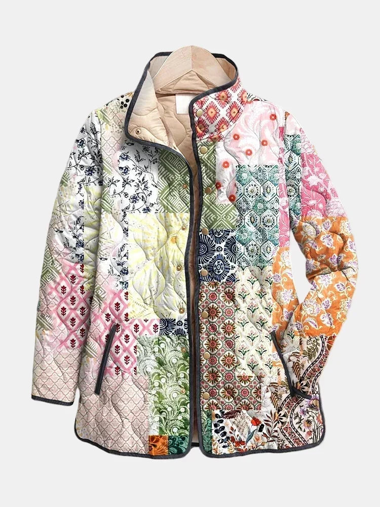 Fiorenza | Chamarra Acolchada Patchwork Bohemio