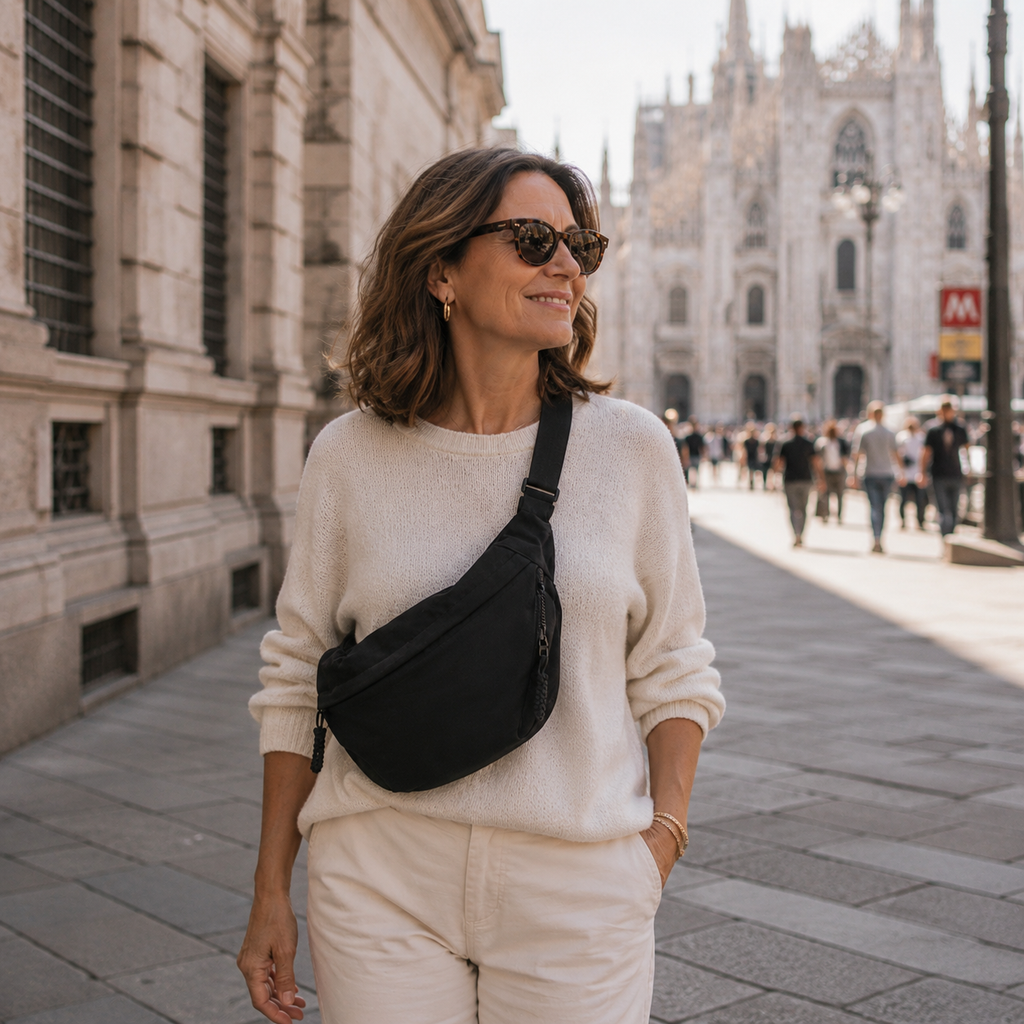Nadia | Borsa a Spalla Donna in Nylon