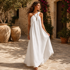 Vera | Vestido Largo Cruzado Mediterráneo