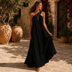 Vera | Vestido Largo Cruzado Mediterráneo