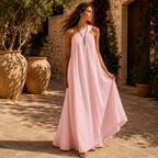 Vera | Vestido Largo Cruzado Mediterráneo