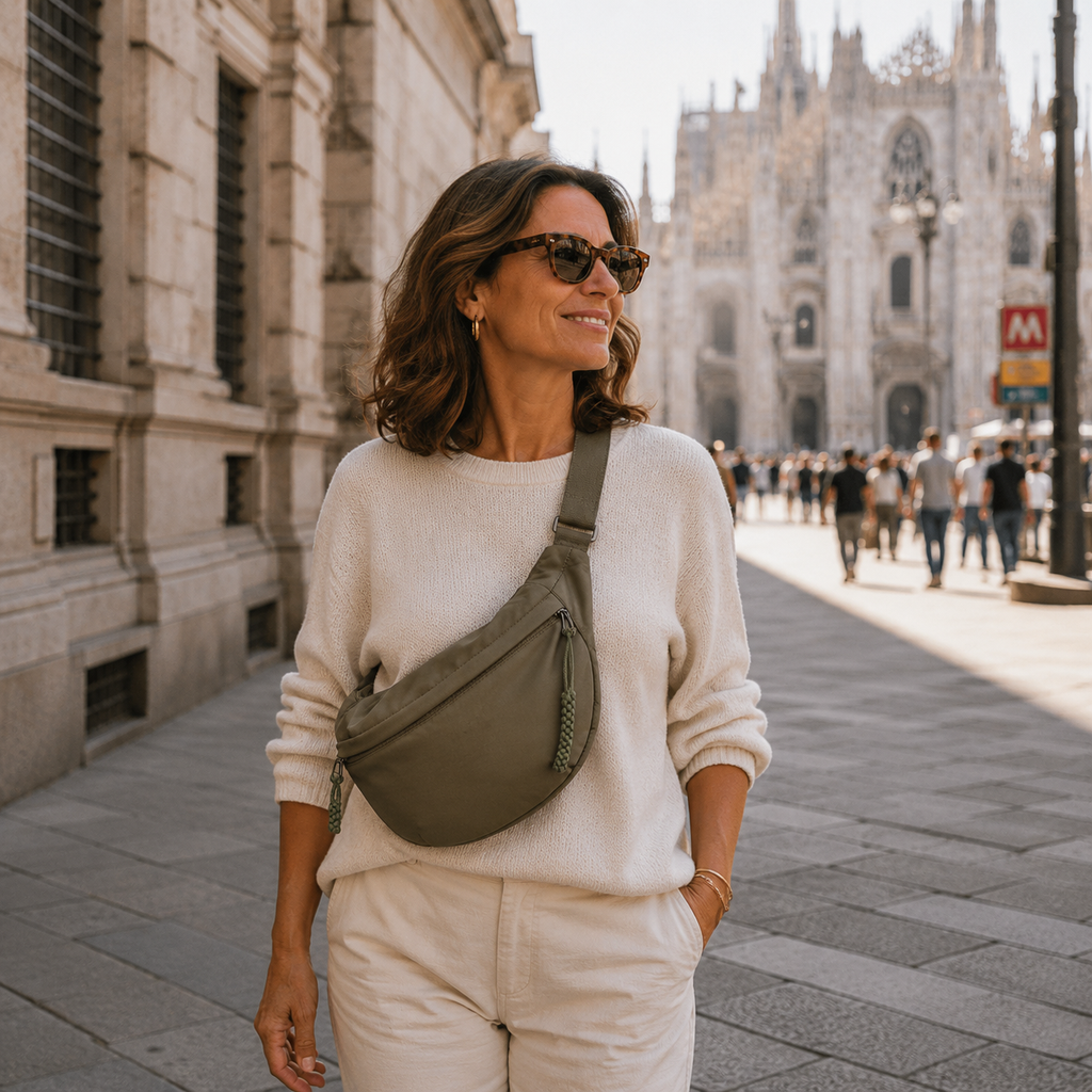 Nadia | Borsa a Spalla Donna in Nylon