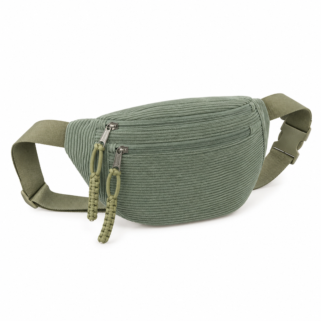 Olga | Bolsa Crossbody de Pana Verde para Mujer