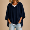 Mirella | Poncho in Maglia con Cappuccio