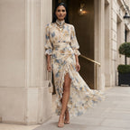 Emma | Abito Chiffon Beige