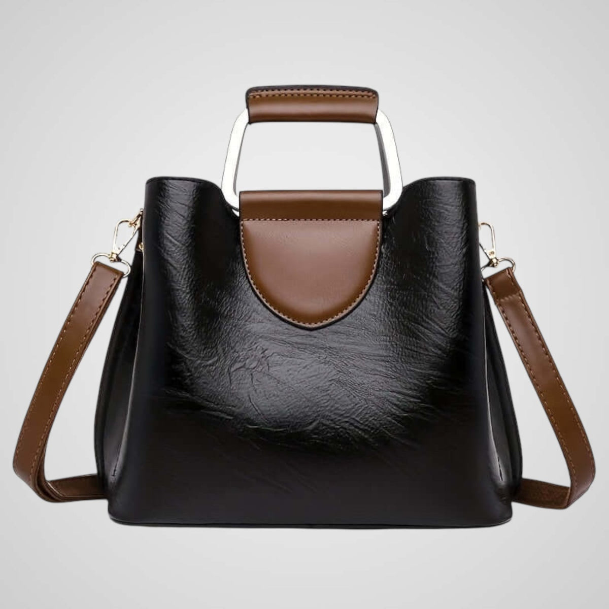 Ana | Borsa Donna Bicolore in Vera Pelle