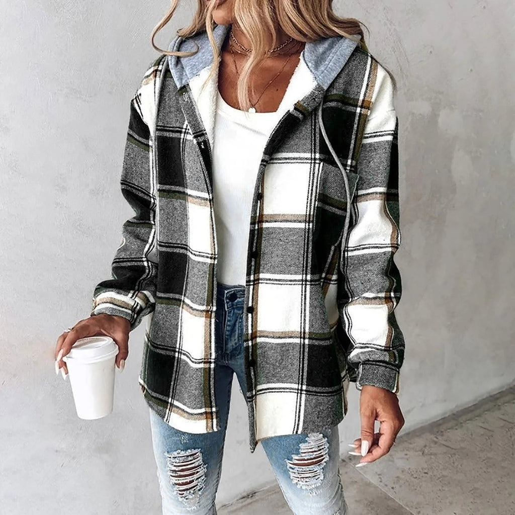 Ubalda | Camicia-Giacca Foderata con Cappuccio