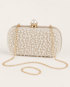 Pochette Donna con Perle e Catena