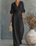 Elisa | Jumpsuit Elegante Fluida con Scollo a V