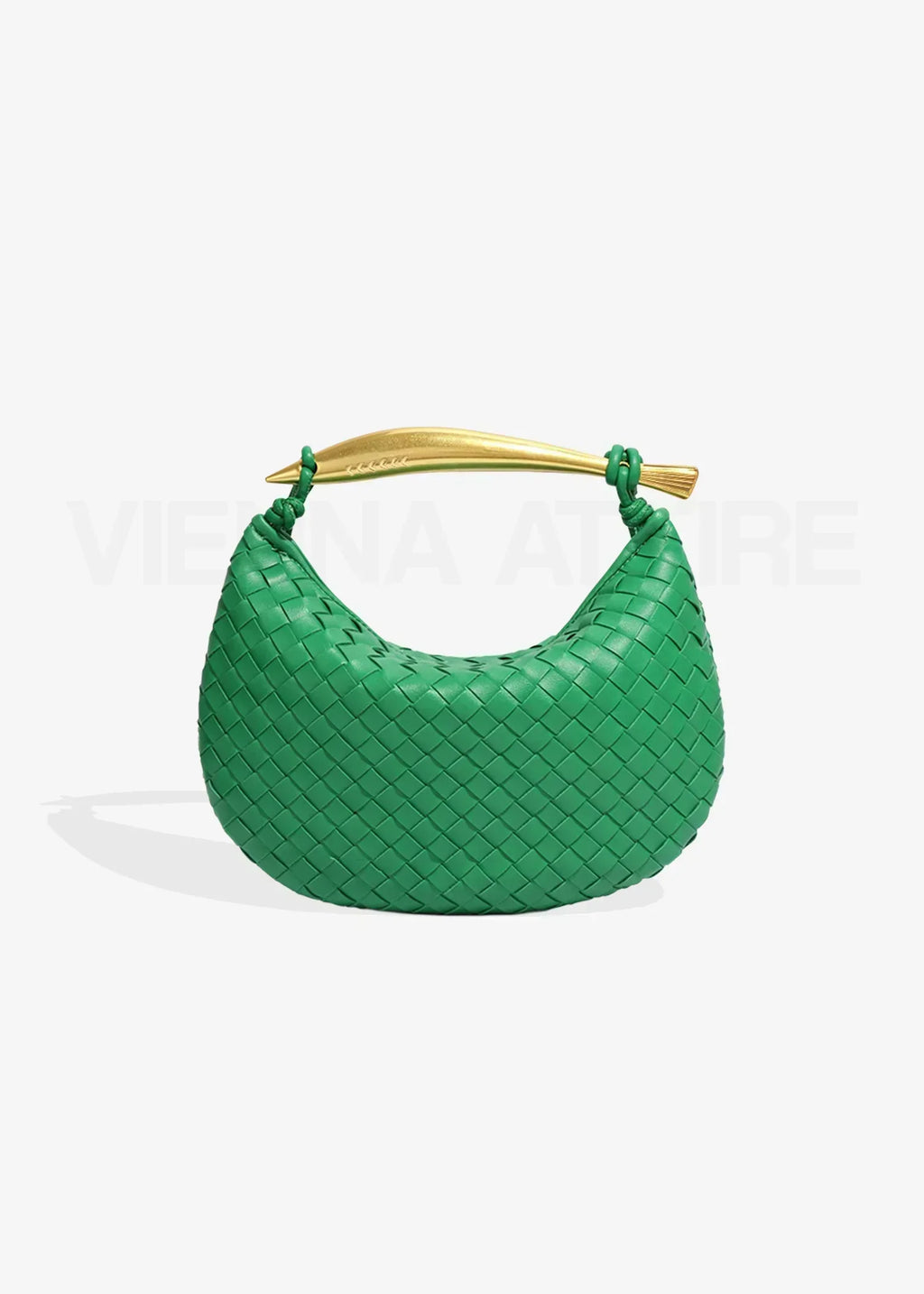 Alejandra | Borsa Donna Intrecciata con Manico Dorato