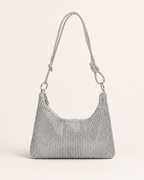 Borsa a Spalla Donna con Strass e Tracolla a Catena