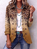 Ortensia | Blazer de Leopardo Ocre con Olanes