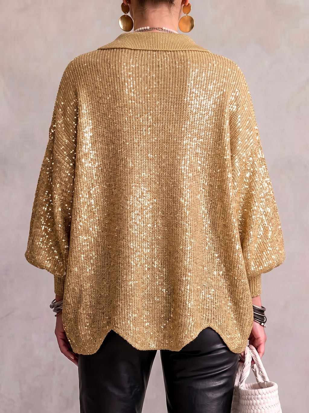 Ortensia | Cárdigan Oversize con Botones Dorados