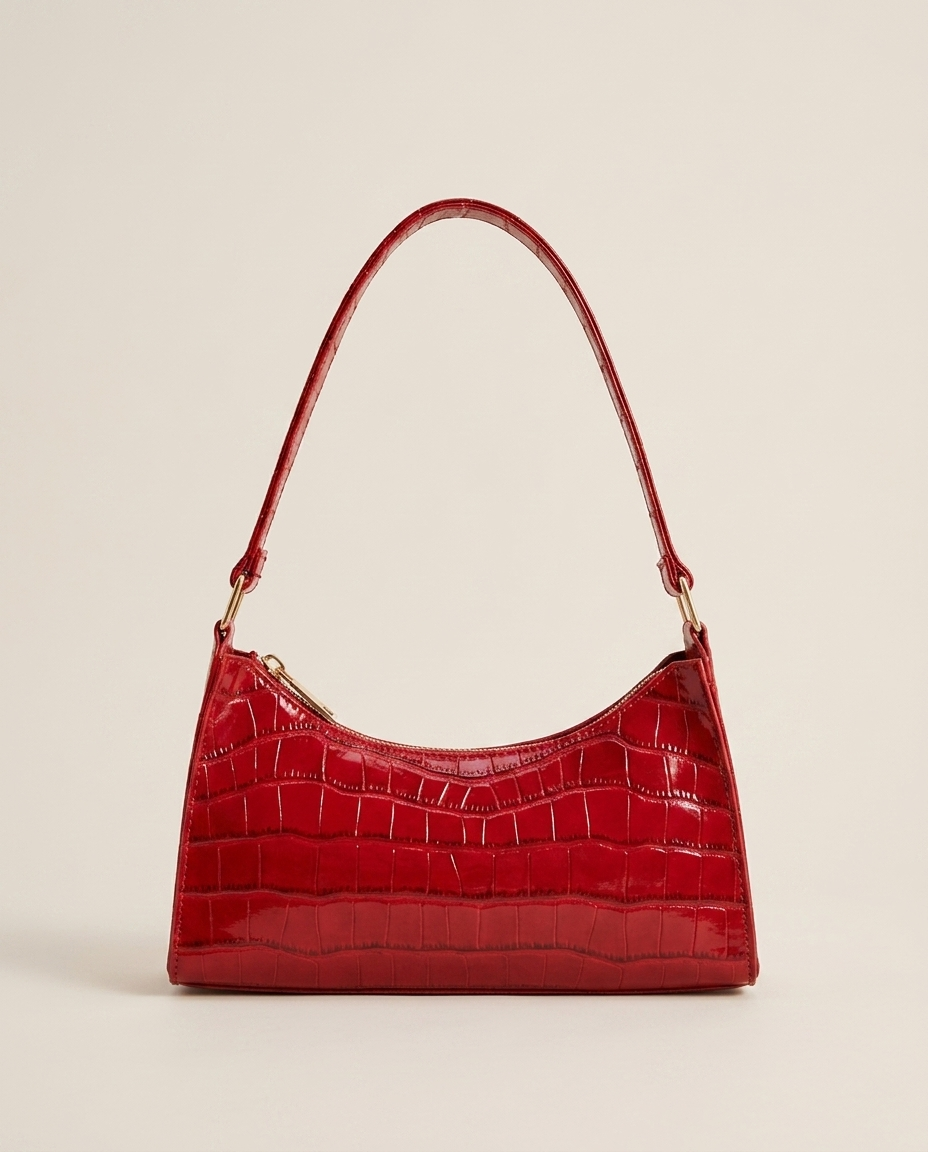 Bolsa de Hombro para Mujer Efecto Cocodrilo