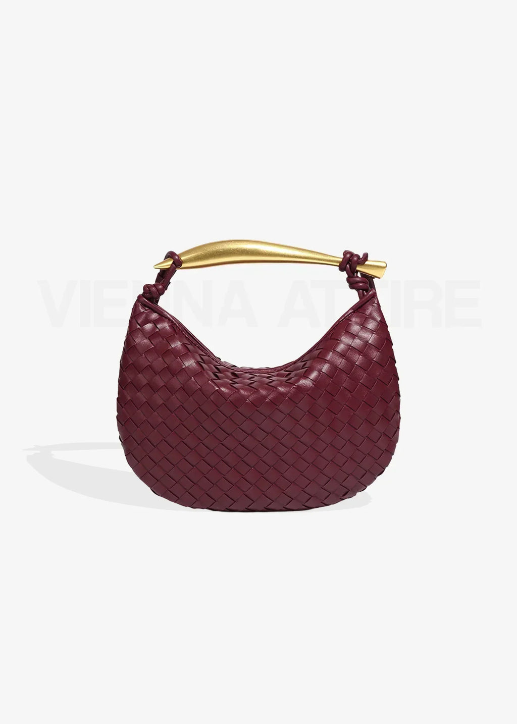 Alejandra | Borsa Donna Intrecciata con Manico Dorato